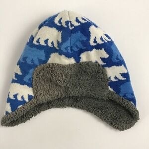 Kids Polar Bear Pattern Winter Hat Thinsulate Warm with High Pile Inside